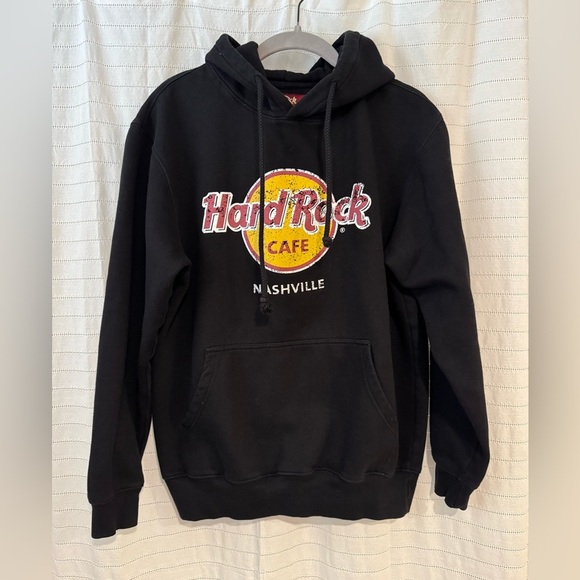 Hard Rock Cafe Nashville Black Sweatshirt Hoodie Adult Size Large - Picture 1 of 4